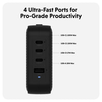 Chargeur de voyage HyperJuice® 100W USB-C GaN - Noir