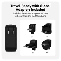 HyperJuice® 70W USB-C GaN Reise-Ladegerät - Schwarz