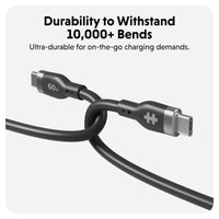 HyperJuice USB-C Silikon-Ladekabel (1,5m) - Schwarz