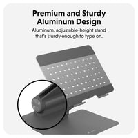 HyperSpace™ Support ergonomique réglable pour ordinateur portable - Gris spatial