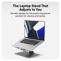 HyperSpace™ Support ergonomique réglable pour ordinateur portable - Gris spatial