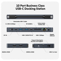 Hyper-Docking-Stationen HyperDrive Next 10 Port USB-C Docking Station HD7001GL 6941921149000