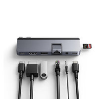 Hyper USB Hubs HyperDrive DUO PRO 7-in-2 USB-C Hub - Gris HD575-GRY-GL 6941921148300