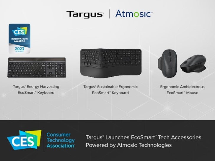 Targus bringt eine Premium-Kollektion von nachhaltigem EcoSmart™ Tech-Zubehör auf den Markt, einschließlich der Atmosic Ultra-Low-Power Bluetooth-Technologie