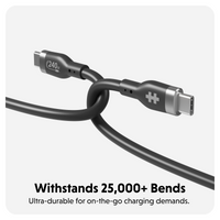 HyperJuice 240W Silicone USB-C to USB-C Cable (3ft/1m) - Black