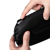 Targus laptop briefcase black on white background front with zipper