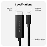 HyperDrive USB-C zu HDMI 4K60Hz Kabel - Schwarz