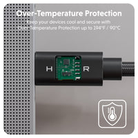 Cable de alto rendimiento HyperDrive Next USB4 Type-C (1,2 m/4 pies) - Negro