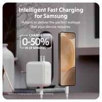 Chargeur de voyage HyperJuice® 70W USB-C GaN - Blanc