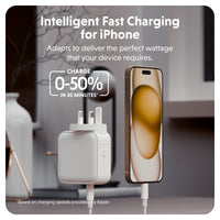 Chargeur de voyage HyperJuice® 70W USB-C GaN - Blanc