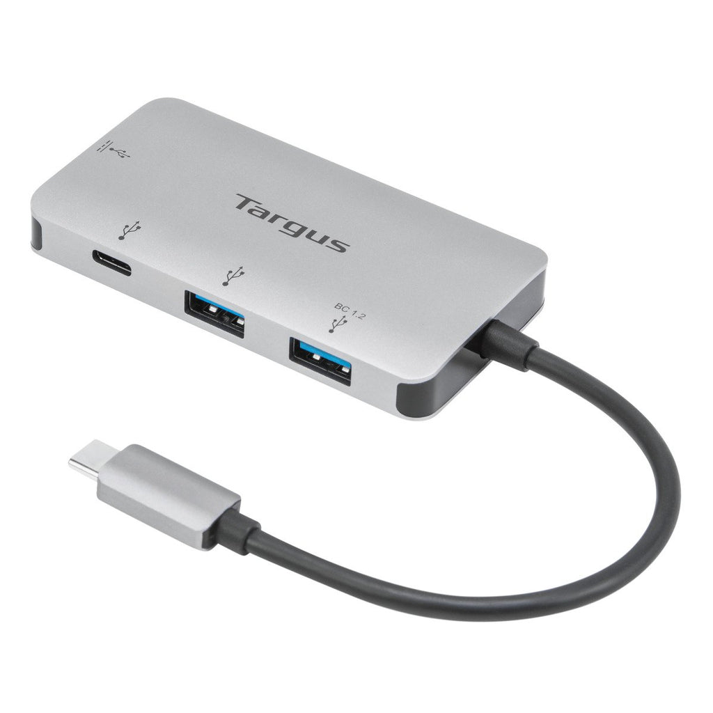 Hub multipuerto USB-C de Targus con 2 puertos USB-A y 2 puertos USB-C con 100W PD Pass-Thru