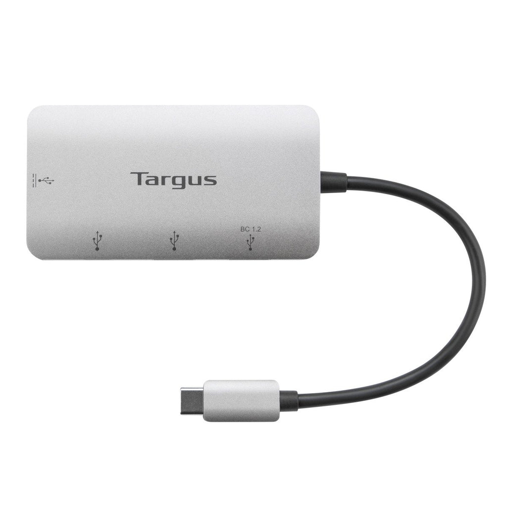 Hub multipuerto USB-C de Targus con 2 puertos USB-A y 2 puertos USB-C con 100W PD Pass-Thru