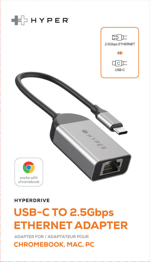 Adaptateur USB C 3-en-1 vers USB / Ethernet / USB C - Blanc - Français