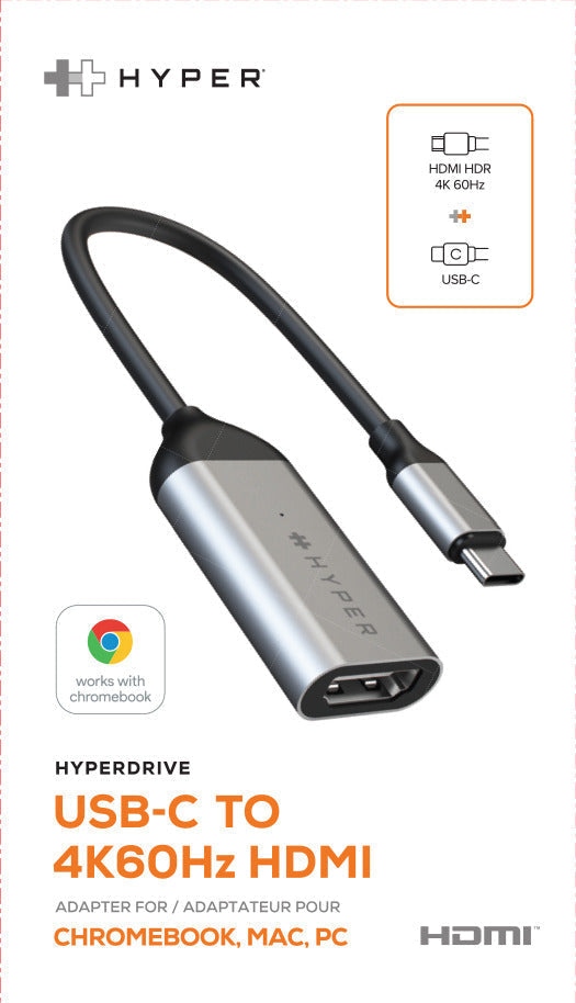 Hyper Cables & Adapters HyperDrive USB-C to 4K 60Hz HDMI Adapter HD425A 6941921146184