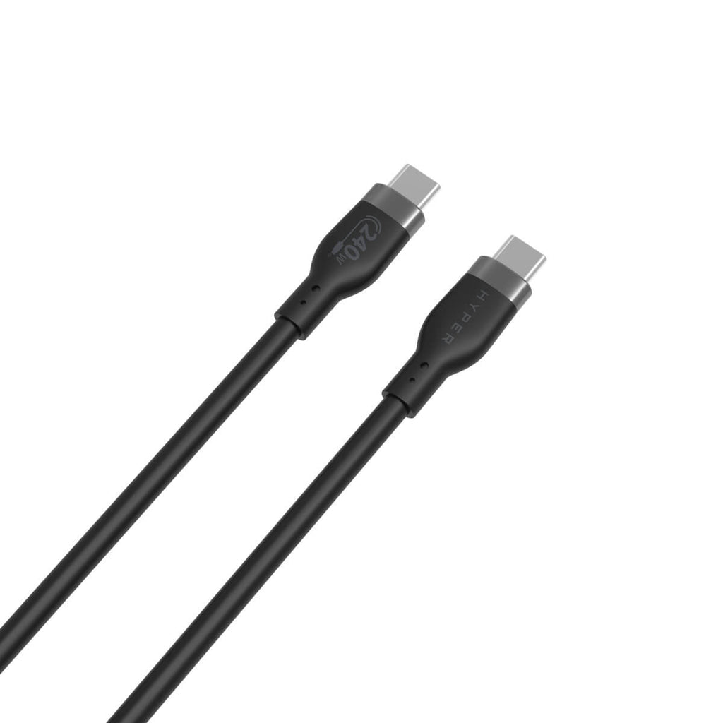 Hyper Cables & Adapters 240W Silicone USB-C to USB-C Cable (3ft/1m) HJ4001BKGL 6941921149512
