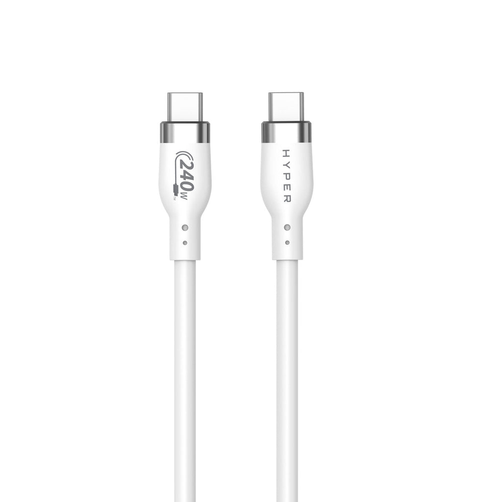 Hyper Cables & Adapters 240W Silicone USB-C to USB-C Cable (3ft/1m) HJ4001WHGL 6941921149529