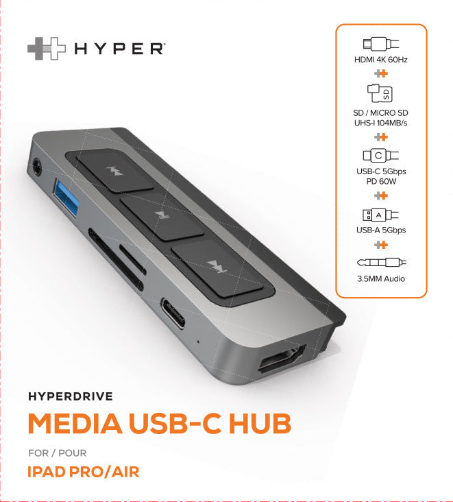 Hyper USB-Hubs HyperDrive 6-in-1 USB-C Media Hub HD449 6941921147099