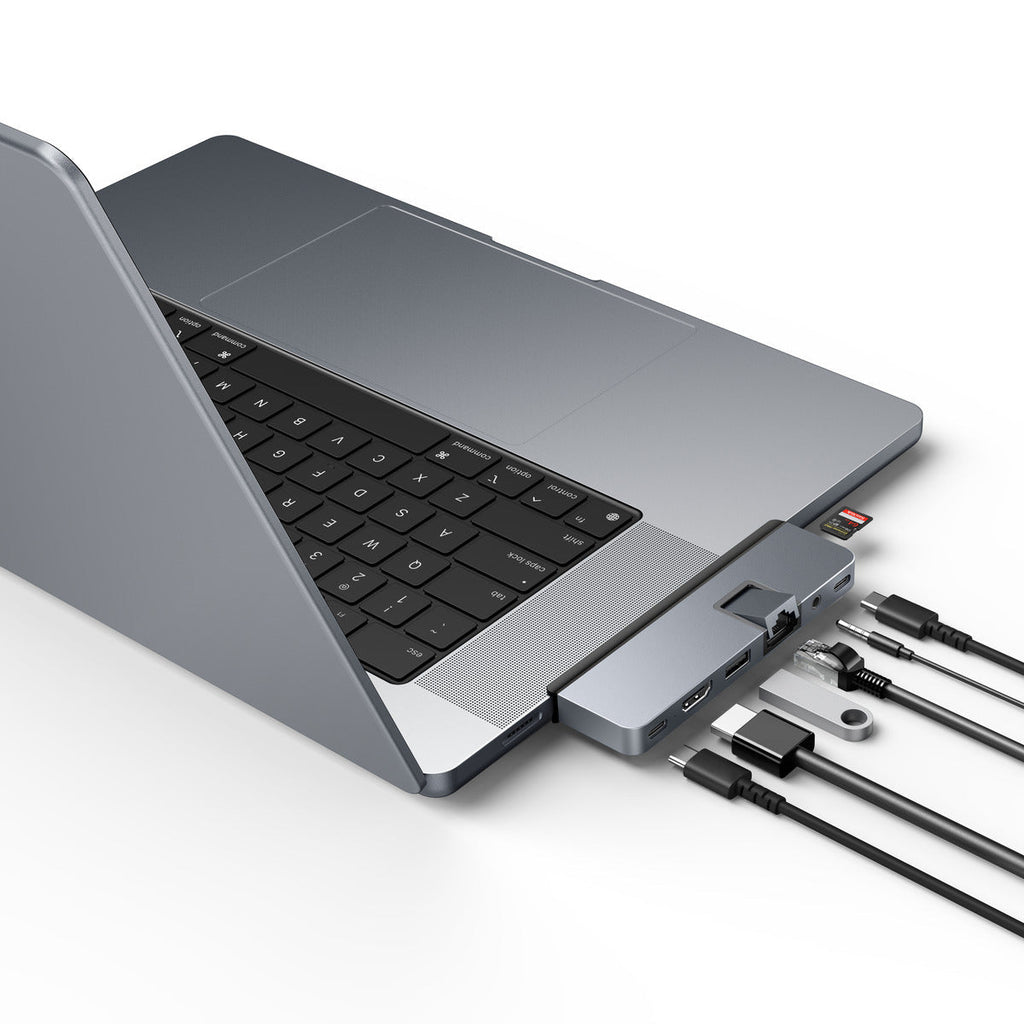 Hubs USB HyperDrive 7-en-2 Duo Pro Hub USB-C para MacBook Pro 2021 HD575-GRY-GL 6941921148300