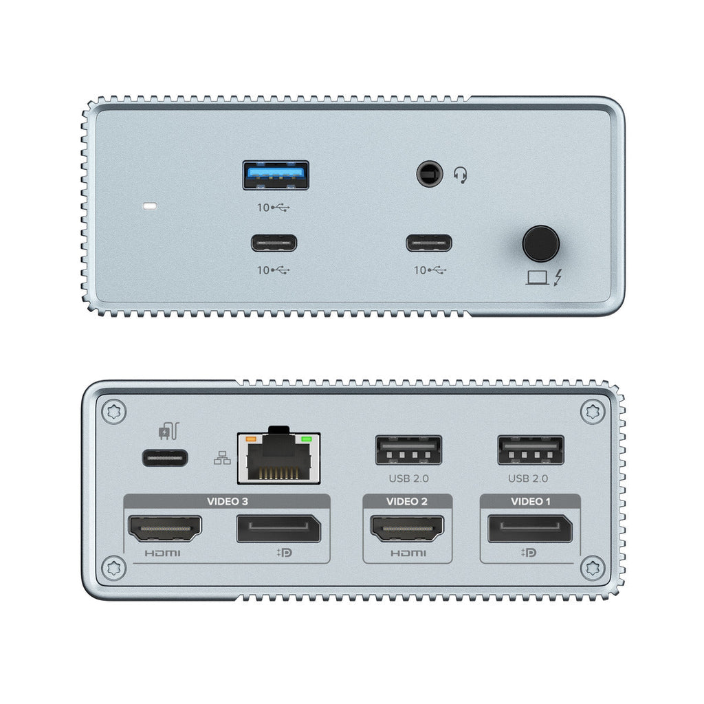 Hyper USB Hubs HyperDrive GEN2 12-Port USB-C Docking Station With 100W PD Charger HDG212BP-US 6941921148348
