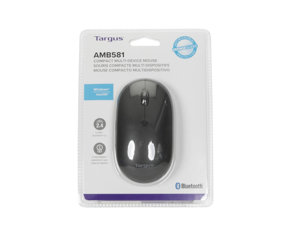 Targus Mice Compact Multi-Device Antimicrobial Wireless Mouse AMB581GL 5051794034523
